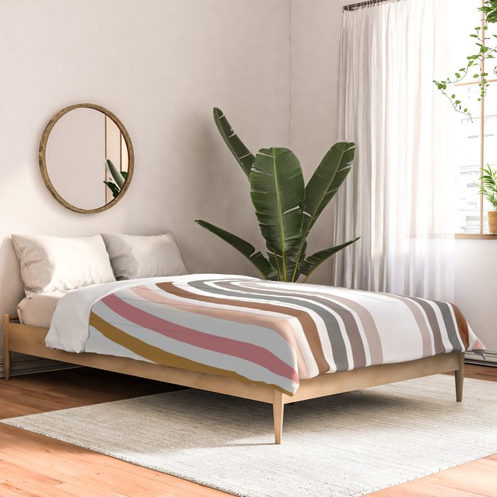 Whimsical Rainbow in Earthy Colors Comforter Gallery Image 2