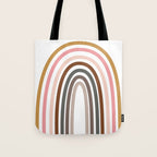Whimsical Rainbow in Earthy Colors Tote Bag Gallery Image 1