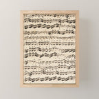 Johann Sebastian Bach (1685 - 1750) original music sheet Mini Art Print Gallery Image 1