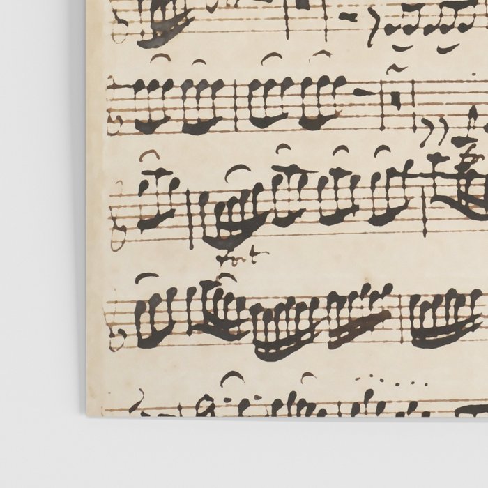 Johann Sebastian Bach (1685 - 1750) original music sheet Poster Gallery Image 3
