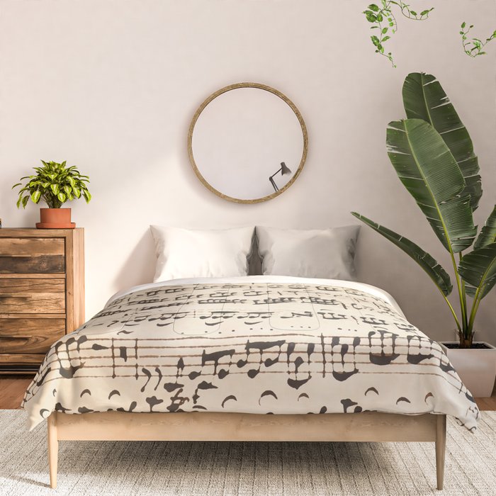 Johann Sebastian Bach (1685 - 1750) original music sheet Comforter Gallery Image 3