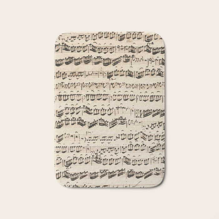 Johann Sebastian Bach (1685 - 1750) original music sheet Bath Mat Gallery Image 1