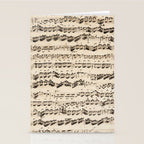 Johann Sebastian Bach (1685 - 1750) original music sheet Stationery Card Gallery Image 2
