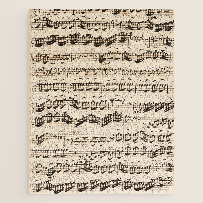 Johann Sebastian Bach (1685 - 1750) original music sheet Jigsaw Puzzle Gallery Image 1