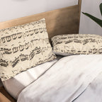 Johann Sebastian Bach (1685 - 1750) original music sheet Pillow Sham Gallery Image 2