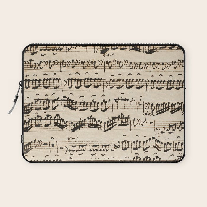 Johann Sebastian Bach (1685 - 1750) original music sheet Laptop Sleeve Gallery Image 1