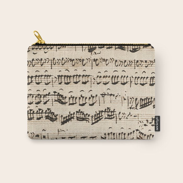 Johann Sebastian Bach (1685 - 1750) original music sheet Carry All Pouch Gallery Image 1