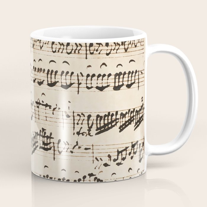 Johann Sebastian Bach (1685 - 1750) original music sheet Coffee Mug Gallery Image 1