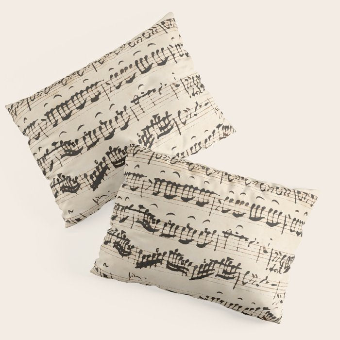 Johann Sebastian Bach (1685 - 1750) original music sheet Pillow Sham Gallery Image 1