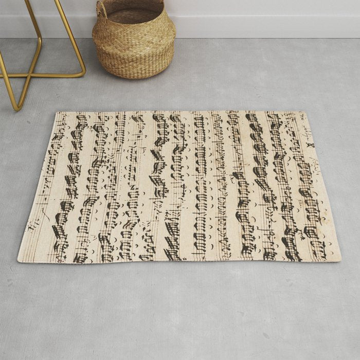 Johann Sebastian Bach (1685 - 1750) original music sheet Rug Gallery Image 1