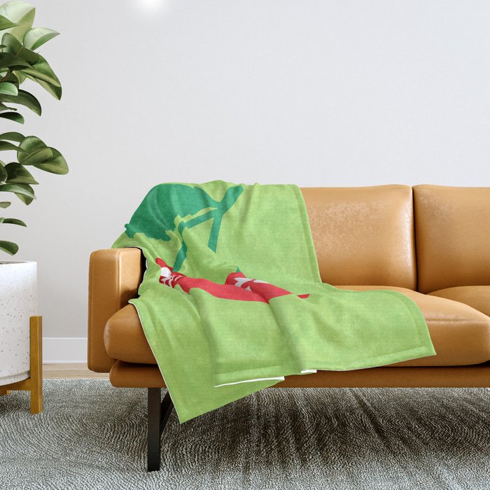 Big fruit Cherry duo with fun pun 'Cherry Nice'  Throw Blanket Gallery Image 1