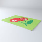 Big fruit Cherry duo with fun pun 'Cherry Nice'  Rug Gallery Image 3