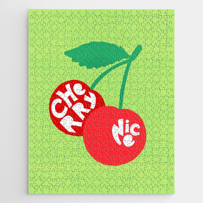 Big fruit Cherry duo with fun pun 'Cherry Nice'  Jigsaw Puzzle Gallery Image 1
