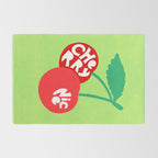 Big fruit Cherry duo with fun pun 'Cherry Nice'  Rug Gallery Image 2