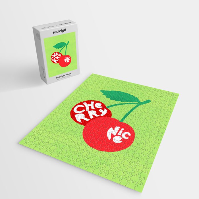 Big fruit Cherry duo with fun pun 'Cherry Nice'  Jigsaw Puzzle Gallery Image 2