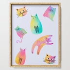 Rainbow Cats Pastel Serving Tray Gallery Image 1