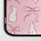 Ribbon Bows and Bunnies in Red, Pink and White Laptop Sleeve Gallery Image 3