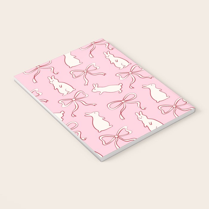 Ribbon Bows and Bunnies in Red, Pink and White Notebook Gallery Image 3