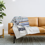 Shinkansen Bullet Train Evolution - White Throw Blanket Gallery Image 1