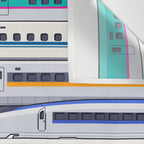 Shinkansen Bullet Train Evolution - White Wall Tapestry Gallery Image 3