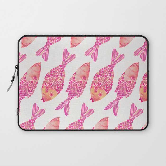 Indonesian Fish Duo - Pink Palette Laptop Sleeve Gallery Image 1
