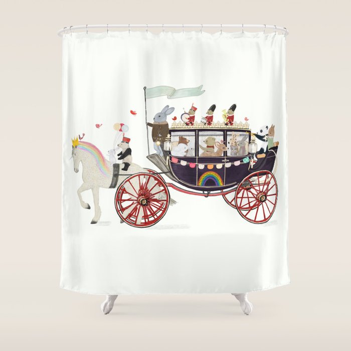the rainbow carriage Shower Curtain Gallery Image 1