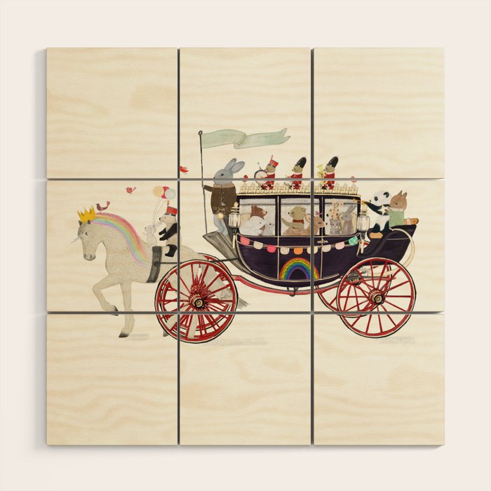 the rainbow carriage Wood Wall Art Gallery Image 1