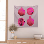 Pomegranates(Pink) Wall Tapestry Gallery Image 2