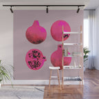 Pomegranates(Pink) Wall Mural Gallery Image 1