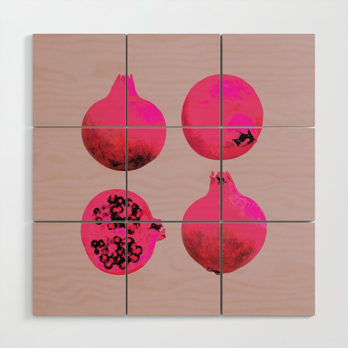 Pomegranates(Pink) Wood Wall Art Gallery Image 1