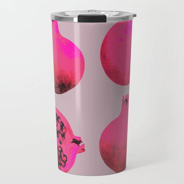 Pomegranates(Pink) Travel Mug Gallery Image 1