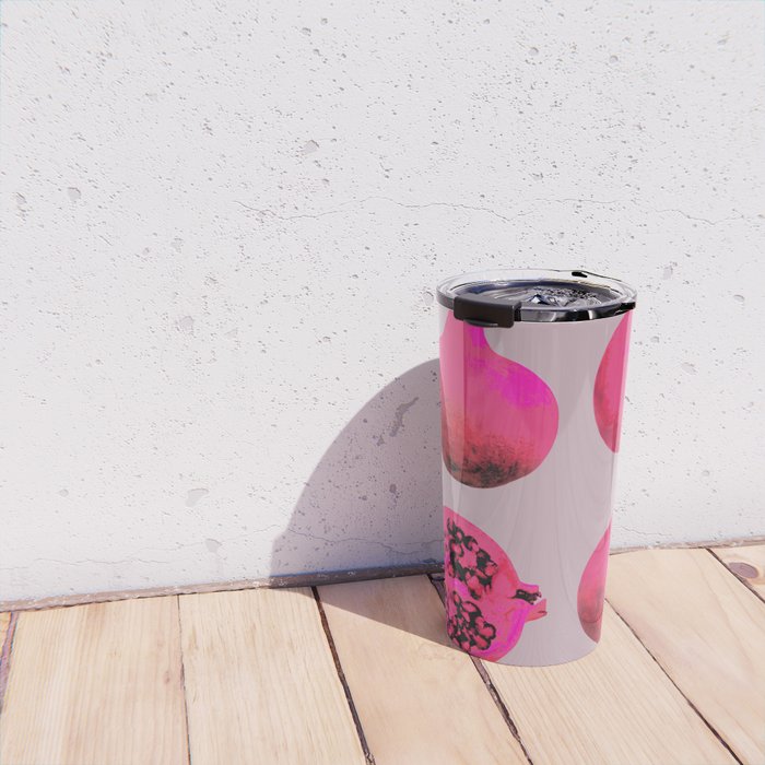 Pomegranates(Pink) Travel Mug Gallery Image 4