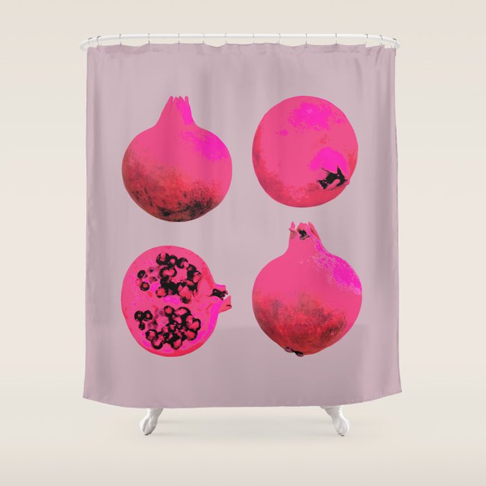 Pomegranates(Pink) Shower Curtain Gallery Image 1