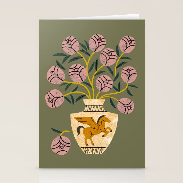 Pegasus Vase Bouquet Stationery Card Gallery Image 2