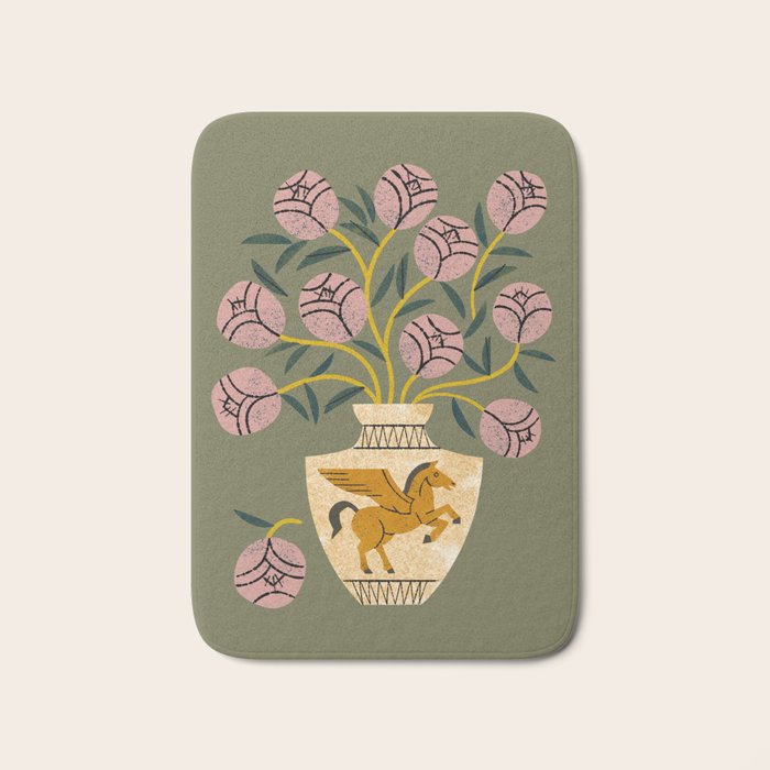 Pegasus Vase Bouquet Bath Mat Gallery Image 1