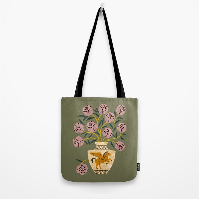 Pegasus Vase Bouquet Tote Bag Gallery Image 2