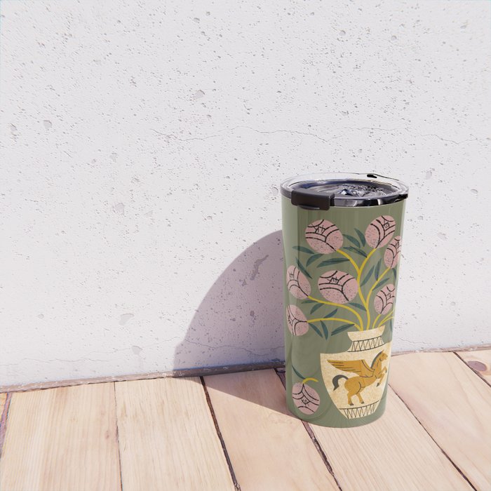 Pegasus Vase Bouquet Travel Mug Gallery Image 4