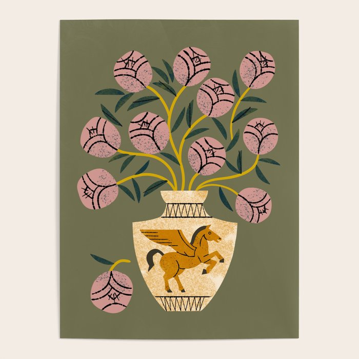 Pegasus Vase Bouquet Poster Gallery Image 4
