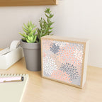 Flowers Abstract Print, Coral, Peach, Gray Mini Art Print Gallery Image 2