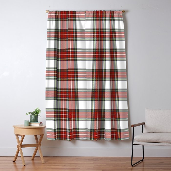Christmas Tartan Plaid Window Curtain Gallery Image 5