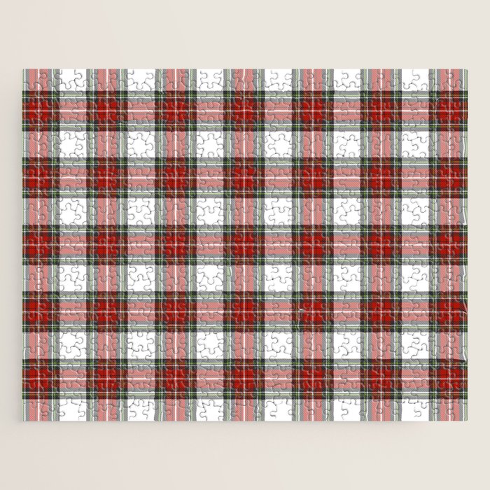 Christmas Tartan Plaid Jigsaw Puzzle Gallery Image 1