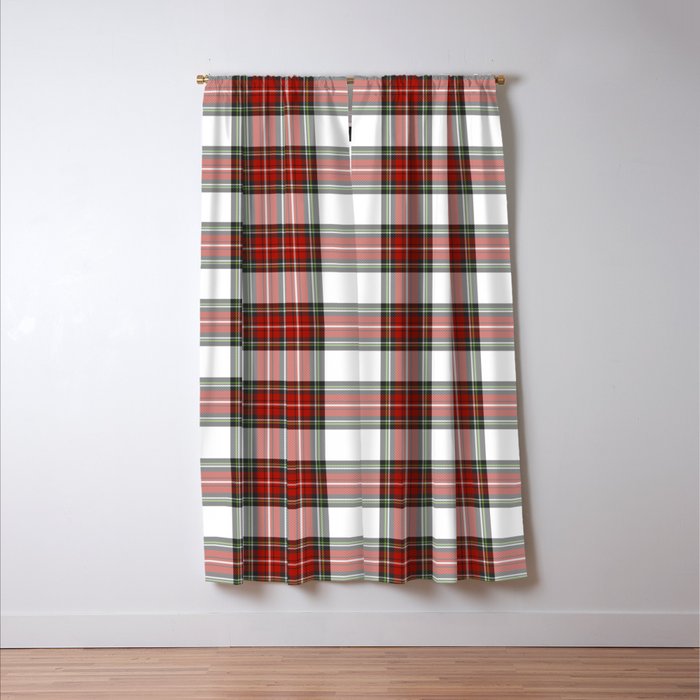 Christmas Tartan Plaid Window Curtain Gallery Image 3