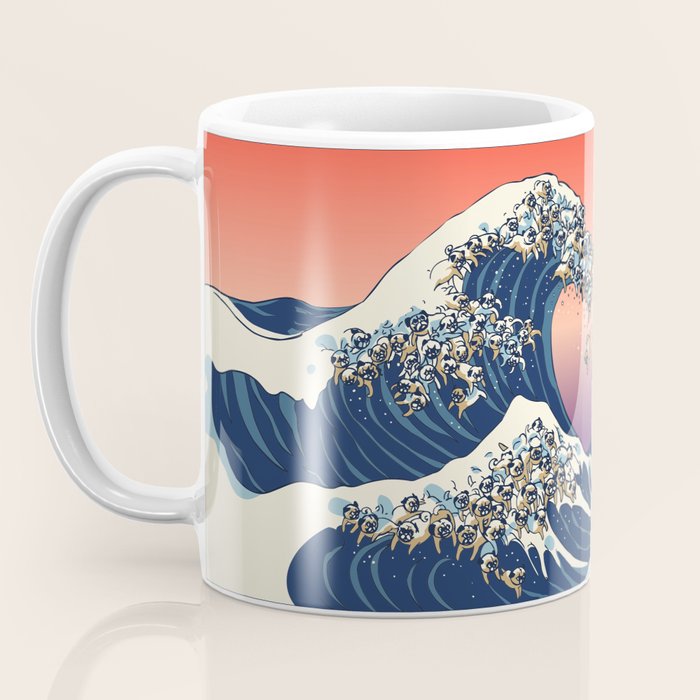 The Great Wave of Pug Coffee Mug Gallery Image 3