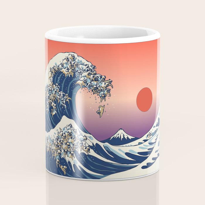 The Great Wave of Pug Coffee Mug Gallery Image 4