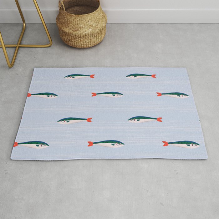 Sardines In The Sea Pattern Rug Gallery Image 1