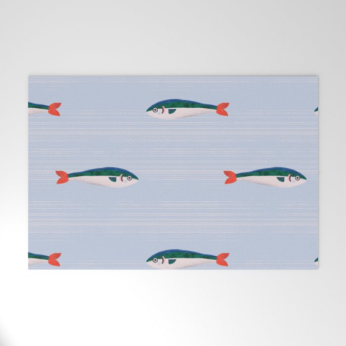 Sardines In The Sea Pattern Welcome Mat Gallery Image 1
