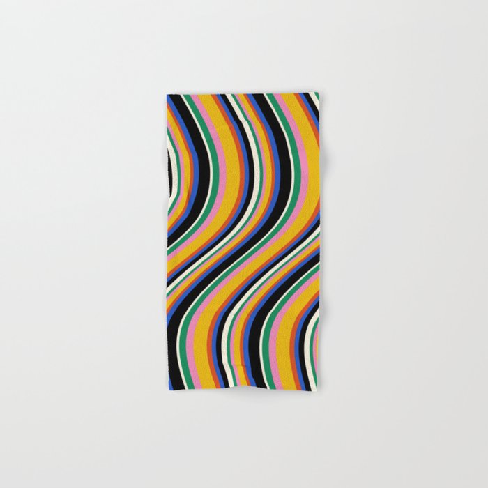Wavy Stripes XIII - Bold Retro Bath Towel Gallery Image 1