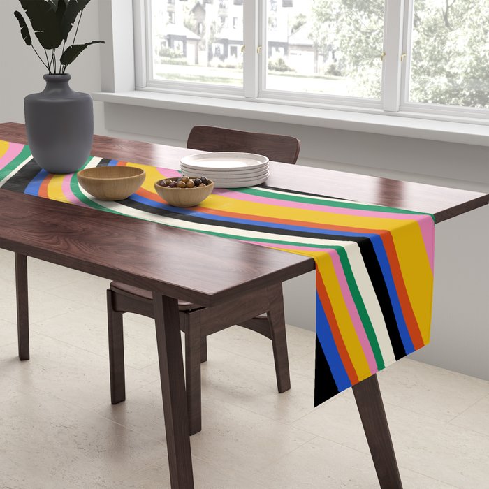 Wavy Stripes XIII - Bold Retro Table Runner Gallery Image 2