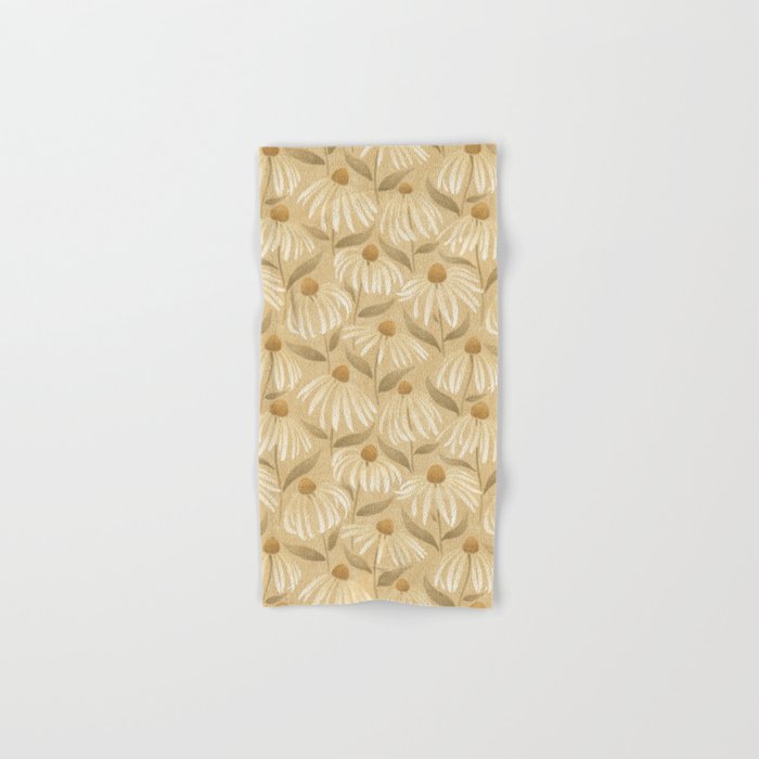 Dancing Daisies - gold Bath Towel Gallery Image 1