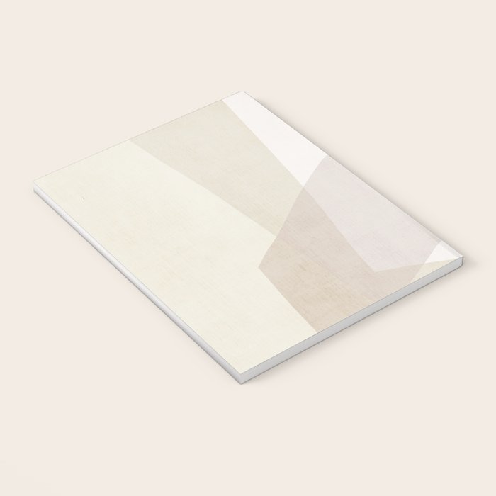 Modern Minimalism White Beige Modern Art Notebook Gallery Image 3